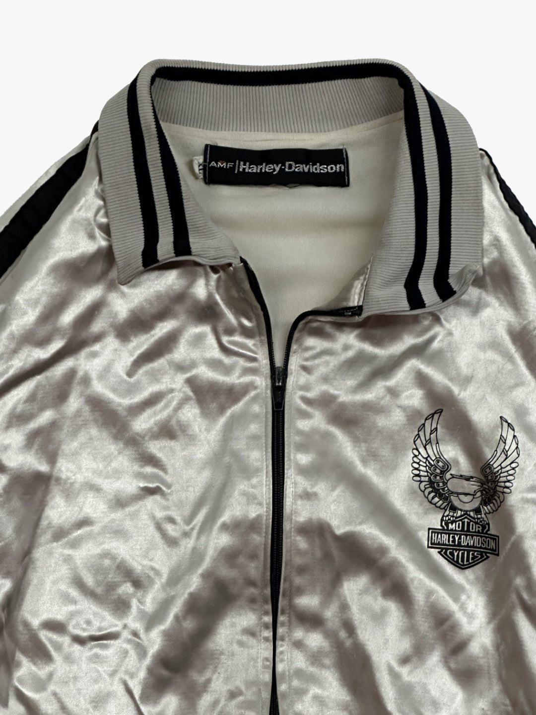 AMF Harley Davidson Satin Bomber Jacket
