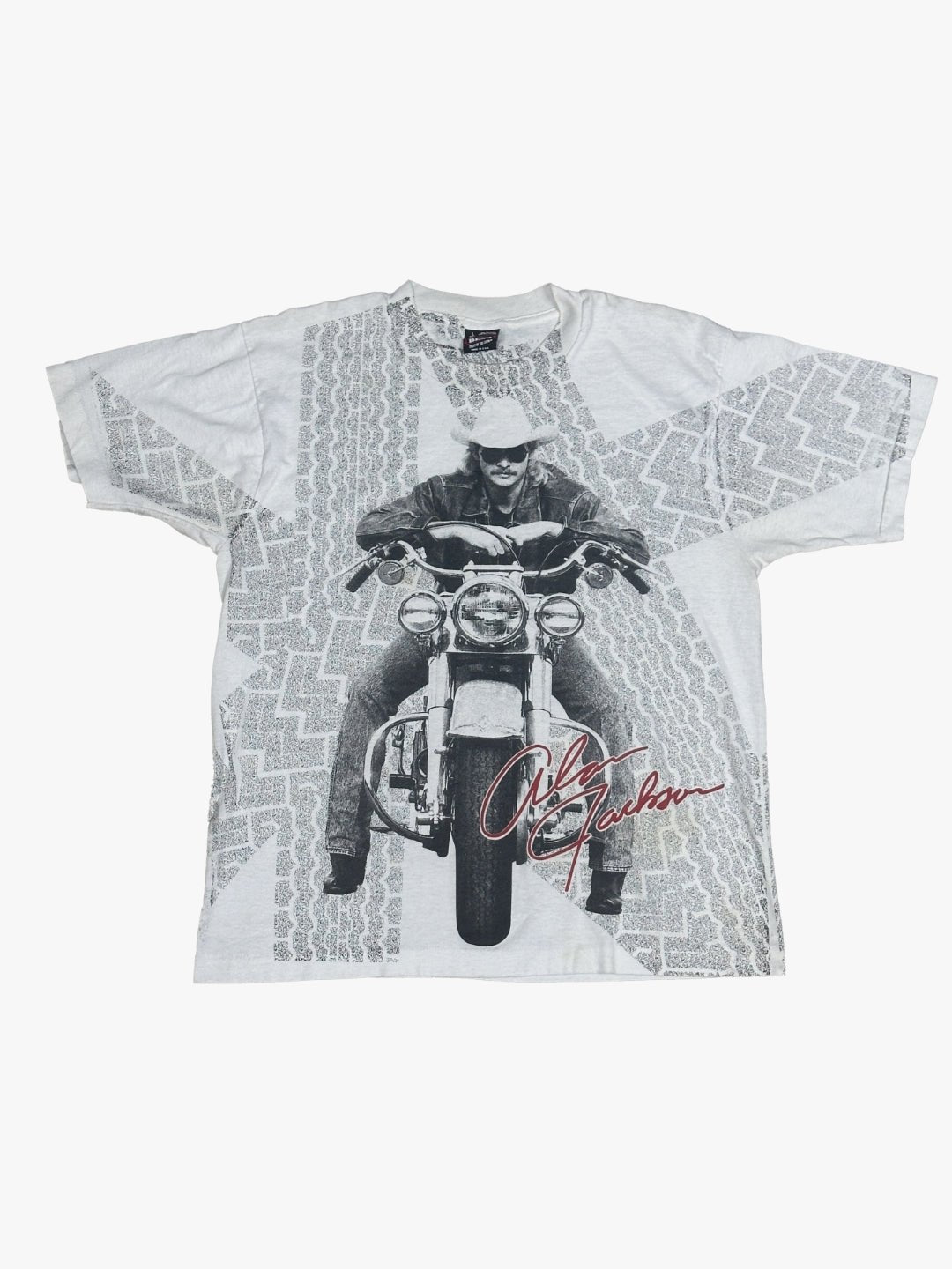 Vintage 90s Alan Jackson Motorcycle Tee